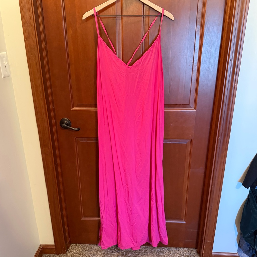 Old Navy Vibrant Pink Maxi Dress